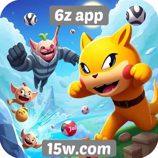 Variedade de jogos disponíveis no 6z app